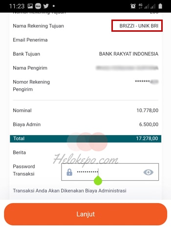 Masukan Password Transaksi BNI Mobile
