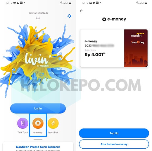 Cek Saldo E-Money Mandiri Via Livin by Mandiri Baru