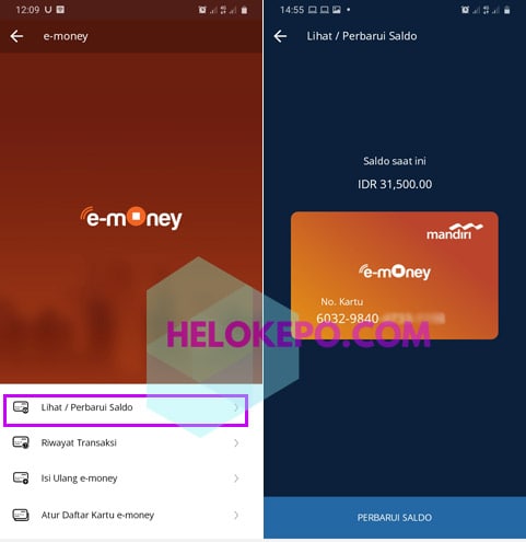 Cara Mengecek Saldo E-Money Di HP Android