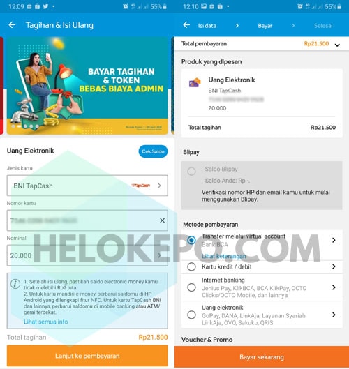 Top Up BNI Tapcash Lewat BliBli Terbaru