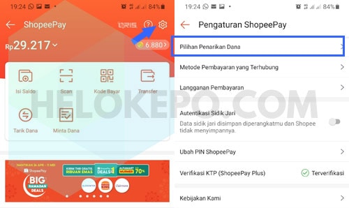 Tambah Rekening Bank ke Shopee