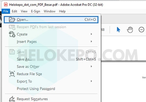 Buka File PDF di Adobe Acrobat PRO DC