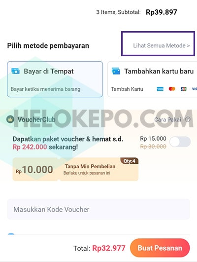 Lihat Semua Metode Pembayaran