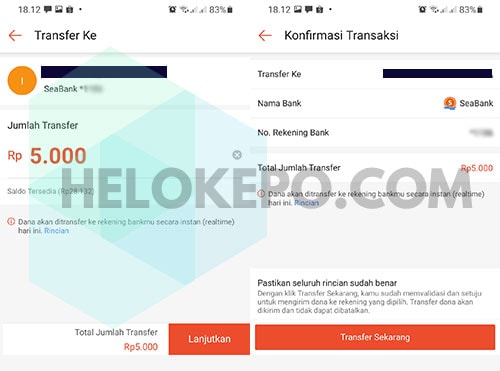 Top Up SeaBank Dari ShopeePay